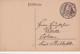 Deutsches Reich  Karte Mit Tagesstempel Bitterfeld 1920 Lk Anhalt-Bitterfeld - Brieven En Documenten