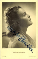 CPA Schauspielerin Magda Schneider, Portrait Im Profil, Ross Verlag A 2166 1, Autogramm - Actors