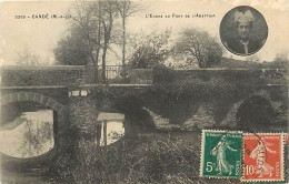 - Maine Et Loire -ref-B107- Candé - L Erdre Au Pont De L Abattoir - Medaillon Coiffe Angevine - - Autres & Non Classés