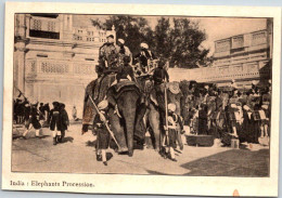 RED STAR LINE : India Elephants Procession - From Serie Photos Round World Cruise Belgenland (black) - Paquebots