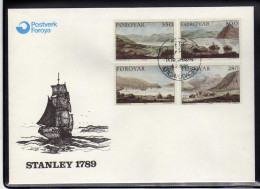 Iles  Feroe -1985-   9  FDC -    Vues Des Iles Feroe Au 18e Siecle - Féroé (Iles)