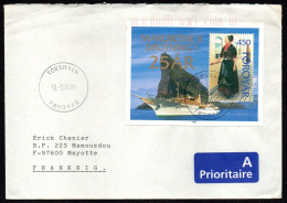 FEROE FOROYAR  Enveloppe Cover Lettre 18 03 1999 Pour Mayotte BF9  25e An. Règne Reine Margrethe II - Féroé (Iles)