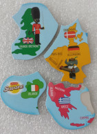 Lot De 4 Aimants Brossard Allemagne Grèce Irlande Grande Bretagne Magnet - Tourism