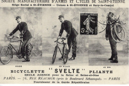 Société Manufacturiere D'Armes Et Cycles De Saint-Étienne - Bicyclette 'Svelte'  - CPR Cartes D'Autrefois - Cycling