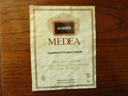 ALGERIE - MEDEA - Appellation D'Origine Garantie - Office National De Commercialisation Des Produits Viti Vinicoles - Andere & Zonder Classificatie