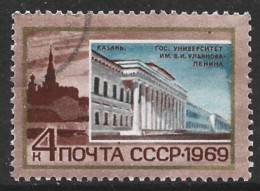 Russia 1969. Scott #3582 (U) Lenin University, Kazan, And Kremlin - Gebruikt