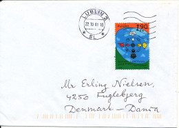 Poland Cover Sent To Denmark Lublin 22-10-2001 Single Franked - Storia Postale