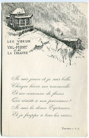 Cp A Saisir 1928 Carte Les Voeux De Val-Mont Et De La Colline Valmont Poeme Poesie De Mary Widmer Curtat 1Er Janvier 192 - Other & Unclassified