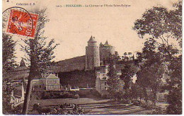 Cp A Saisir 35 Fougeres Chateau Et Ecole Saint Sulpice Coll G.B - Fougeres