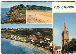 Cp A Saisir 29 Plougasnou Multivues 1971 Plage St Jean Du Doigt Eglise Plage De Primel  - Plougasnou