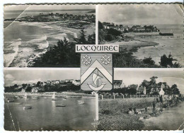 Cp A Saisir 29 Locquirec Multivues Port De Peche Plage 1954 Blason - Locquirec