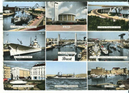 Cp A Saisir 29 Brest Multivues Fregates Gare Le Jean Bart Pont De Plougastel Pont De Recouvrance Place De La Tour D Auv - Brest