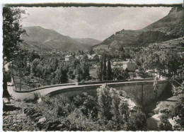 Cp A Saisir 48 Florac Vue Generale Pont De La Becede 1954 - Florac