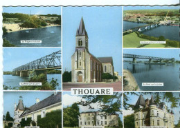 Cp A Saisir 44 Thouare Sur Loire Multivues Chateau  Noviciat St Gabriel Chateau Beau Soleil Pont Plage Eglise - Altri & Non Classificati
