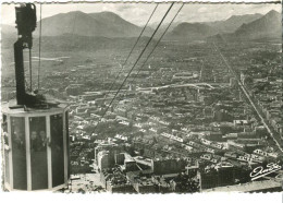 Cp A Saisir 38 Grenoble Vue Generale Teleferique De La Bastille Annees 1960 - Grenoble