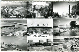 Cp A Saisir 76 Le Havre Multivues Annees 1950 Entree Du Port Square St Roch Bd Albert 1er La Gare Le Bassin Nice - Sainte Adresse