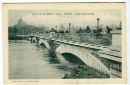 Cp A Saisir 75 Paris Pont D'Austerlitz Crue 1910 Editeur Roussel 20 Avenue  De Chatillon Paris - Brücken