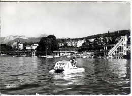 Cp A Saisir 74 Evian Les Bains Plage Pedalo 1962 Ed Photedit - Evian-les-Bains