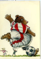 Cp A Saisir Fou De Football Illustration De Colin McNaughton 1980 Folio Benjamin N 43 Editions Gallimard - Contemporain (à Partir De 1950)