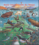 UNO GENF  334-345, Zdr.-Bogen, Gestempelt, Int. Jahr Des Ozeans, 1998 - Blocks & Sheetlets