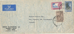 Malaya Air Mail Cover Sent To Denmark 12-12-1960 See The Backside Of The Cover - Malayan Postal Union