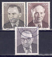 DDR 1985 - Persönlichkeiten, Nr. 2920 - 2922, Gestempelt / Used - Used Stamps
