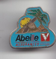 Pin's Abeille Assurances Arbre Palmier Réf 5095 - Sonstige & Ohne Zuordnung