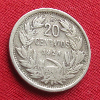 Chile 20 Centavos 1924 Chili  W ºº - Chili