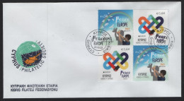 CYPRUS 2023 EUROPA CEPT SET STAMPS FROM BOOKLET ON UNOFFICIAL FDC - Briefe U. Dokumente