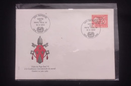 C) 1969. SWITZERLAND. FDC. VISIT OF POPE JOHN PAUL TO THE VI INTERNATIONAL LABOR CONFERENCE IN GENEVA. XF - Other & Unclassified