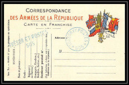 42296 Carte Postale En Franchise Secteur 505 En Bleu Sans Millesime Guerre 1914/1918 War Postcard  - Oorlog 1914-18