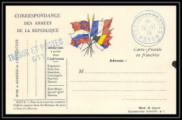 42286 Carte Postale En Franchise Secteur 511 En Bleu 1915 Guerre 1914/1918 War Postcard  - Oorlog 1914-18