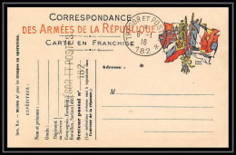 42282 Carte Postale En Franchise Secteur 182 En Noir 1916 Guerre 1914/1918 War Postcard  - Guerre De 1914-18
