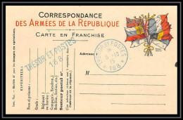 42266 Carte Postale En Franchise Secteur 190 En Bleu 1915 Guerre 1914/1918 War Postcard  - Guerre De 1914-18