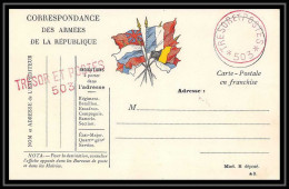 42273 Carte Postale En Franchise Secteur 503 En Rouge Sans Millesime Guerre 1914/1918 War Postcard  - Oorlog 1914-18