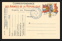 42268 Carte Postale En Franchise Secteur 140 En Bleu 1915 Guerre 1914/1918 War Postcard  - Guerra Del 1914-18