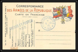 42262 Carte Postale En Franchise Secteur 190 En Bleu Sans Millesime Guerre 1914/1918 War Postcard  - Guerre De 1914-18
