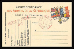 42260 Carte Postale En Franchise Secteur 515 En Rouge 1915 Guerre 1914/1918 War Postcard  - Guerre De 1914-18