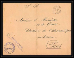 42121/ Lettre Cover Aviation Militaire Port D'attache D'epinal 1915 Pour Paris Guerre 1914/1918 War  - Military Airmail
