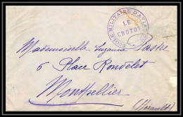 42099/ Lettre Cover Aviation Militaire Ecole D'aviation Le Crotoy Pour Montepellier Herault 1915 Guerre 1914/1918 War  - Oorlog 1914-18