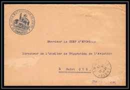 42098/ Lettre Cover Aviation Militaire Ecole D'aviation Du Crotoy Pour St Cyr 1915 Guerre 1914/1918 War  - Military Airmail