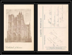 43244 Carte Postale En Franchise Cathedrale D'amiens Croix Rouge (red Cross) Guerre 1914/1918 War Postcard  - Guerra Del 1914-18