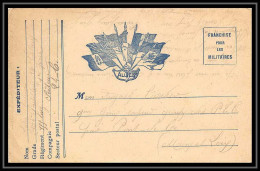 43225 Carte Postale En Franchise 8 Drapeaux Alliés Bleu Guerre 1914/1918 War Postcard  - Guerre De 1914-18