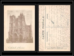 43241 Carte Postale En Franchise Cathedrale D'amiens Secours Au Blesses Militaires Guerre 1914/1918 War Postcard  - Guerra Del 1914-18