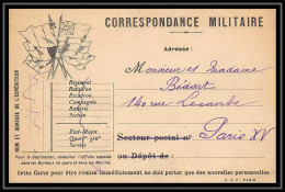 43218 Carte Postale En Franchise 6 Drapeaux Gauche 1915 Guerre 1914/1918 War Postcard  - 1. Weltkrieg 1914-1918
