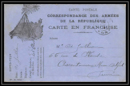 43214 Carte Postale En Franchise Bleue Secteur 44 1914 Guerre 1914/1918 War Postcard  - WW I