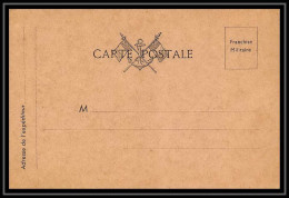 43206 Carte Postale En Franchise 2 Drapeaux + Ancre Marine Menu Au Verso Guerre 1914/1918 War Postcard  - Guerra Del 1914-18