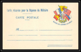 43201 Carte Postale En Franchise Neuve 5 Drapeaux Gloire Aux Armées Alliés Guerre 1914/1918 War Postcard  - 1. Weltkrieg 1914-1918