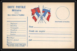 43196 Carte Postale En Franchise Neuve 4 Drapeaux TB Guerre 1914/1918 War Postcard  - Guerre De 1914-18