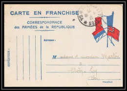 43208 Carte Postale En Franchise 3 Drapeaux Secteur 54 1916 Guerre 1914/1918 War Postcard  - Guerre De 1914-18